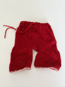 Red Knit Sitter Pants